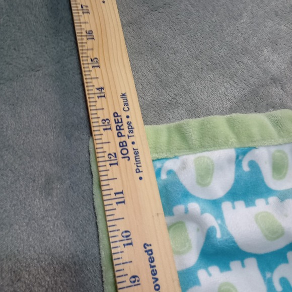 CARTERS Lovey Elephant Plush Green Blue Security Blanket Baby Soft‎ Plush 13x13 - Picture 5 of 8